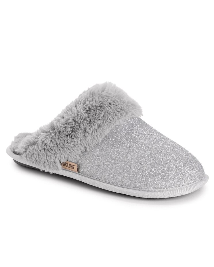 MUK LUKS® Women's Angled Sparkle Scuff Slippers image number 1