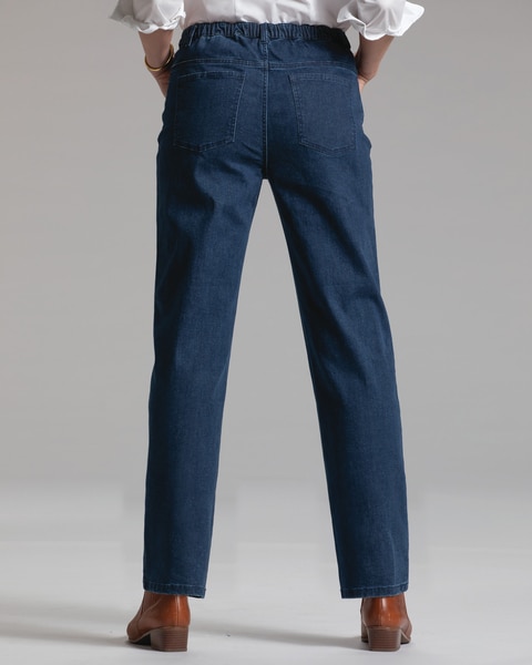 DreamFlex Comfort-Waist Relaxed Straight Leg Jeans