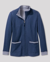 Reversible Stripe & Dot Knit Zip Jacket thumbnail number 3