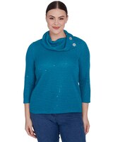 Ruby Rd® Must Haves Knit Cowl Sequin Top thumbnail number 1