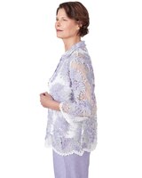 Alfred Dunner® Isn't It Romantic Collared Floral Lace Two In One Top with Necklace thumbnail number 4