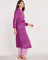Cozy Knit Plush Tie Robe thumbnail number 4