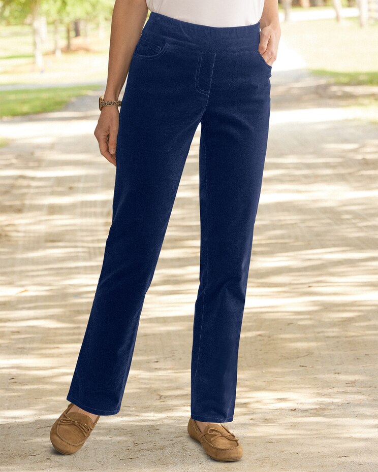 SlimSation Straight-Leg Pincord Pants image number 1