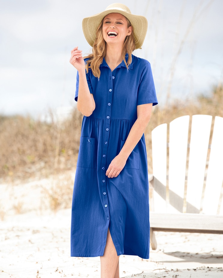 Captiva Cotton Short-Sleeve Weekend Dress image number 1
