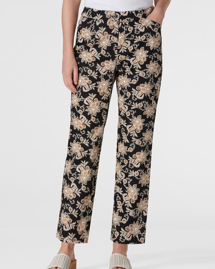 Watercolor Paisley Ankle Pants image number 3