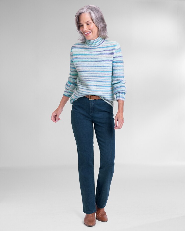 Striped Mockneck Sweater image number 2