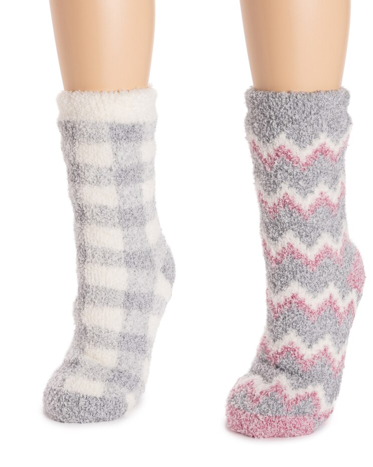 MUK LUKS® Womens Cozy Sherpa Lined Cabin Sock 2Pr Pack image number 5