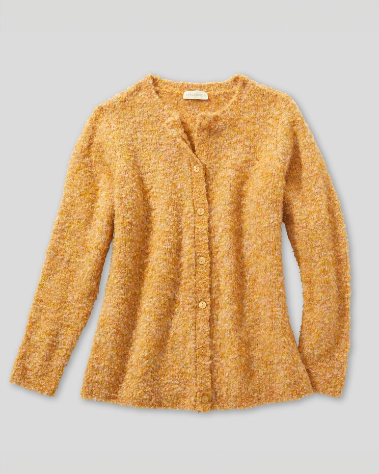 Luxe Bouclè Button-Front Cardigan image number 4