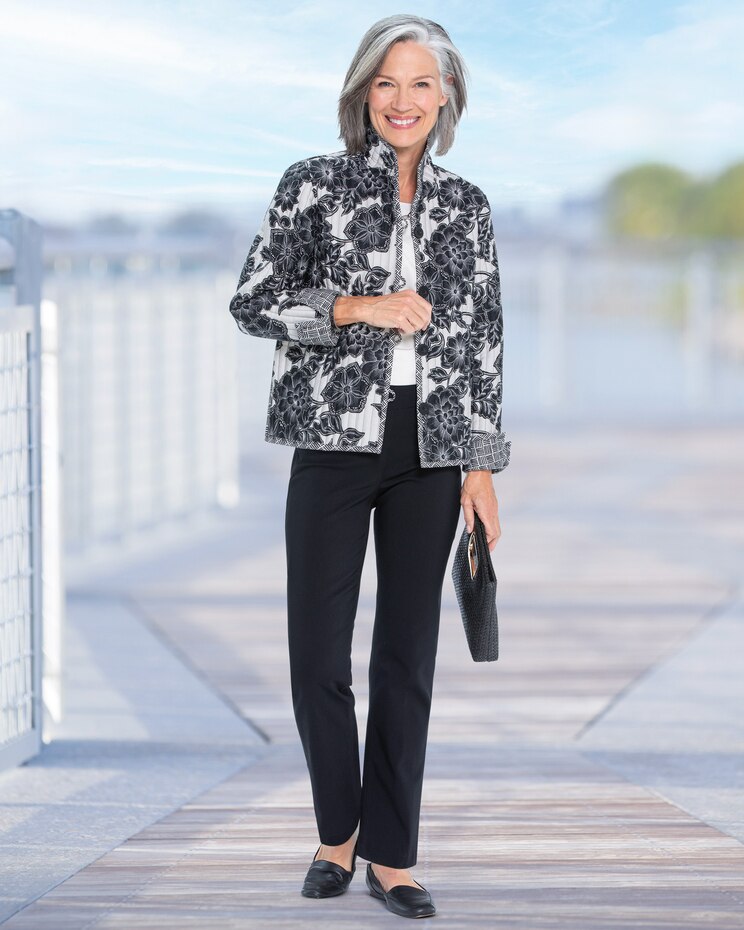 Natural Wonders Reversible Quilted Wing-Collar Jacket image number 3