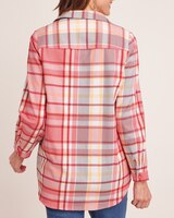 Super-Soft Plaid Flannel Pocket Tunic thumbnail number 3