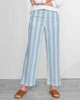 Nantucket Textured-Cotton Striped Pants thumbnail number 1