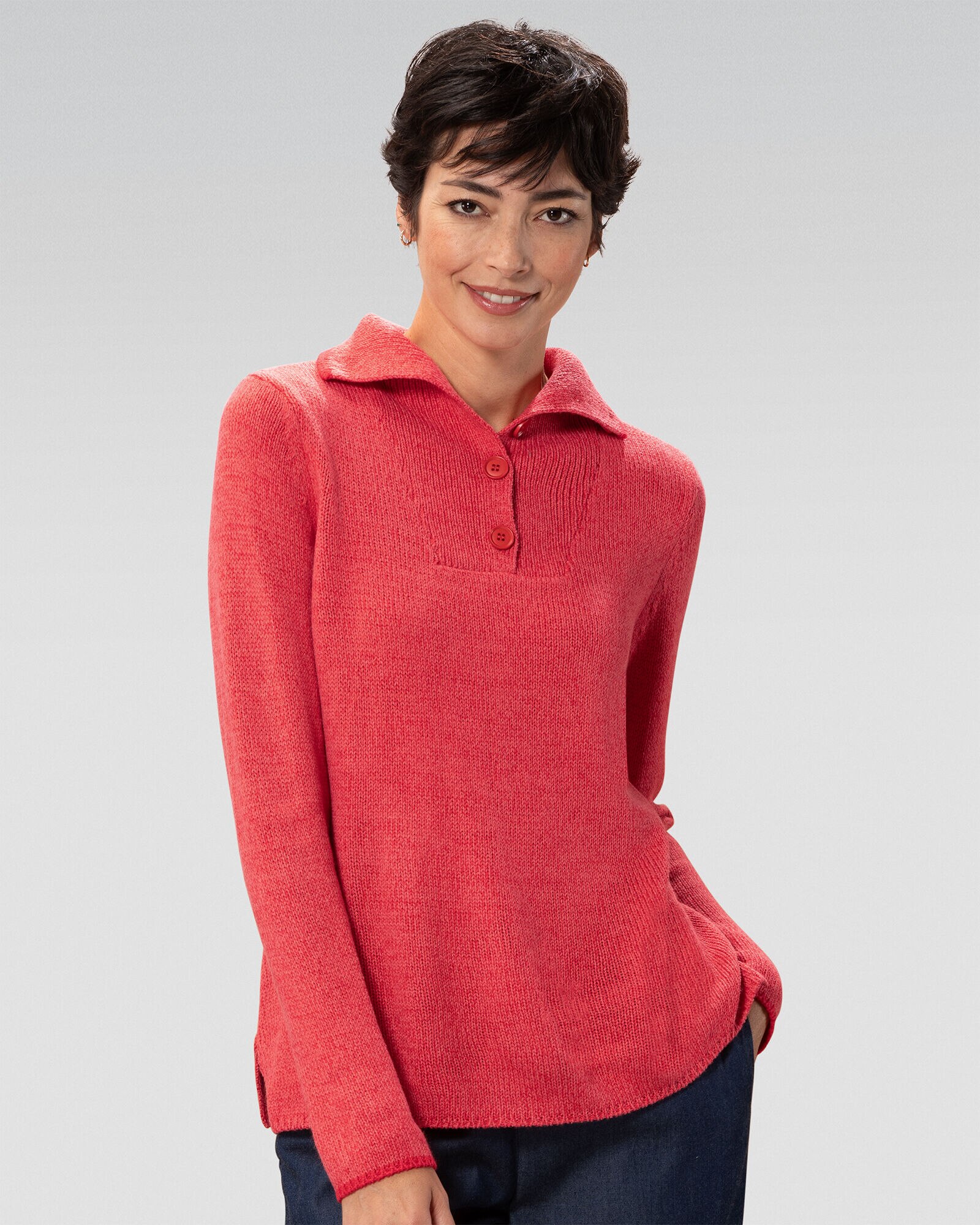 Red marled sweater cheap