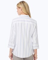 Mary 3/4 Sleeve Stretch Stripe Shirt thumbnail number 3