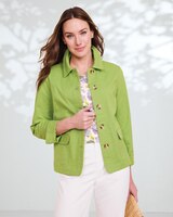 Prima™ Cotton Poppy-Print Scalloped Tee  thumbnail number 2