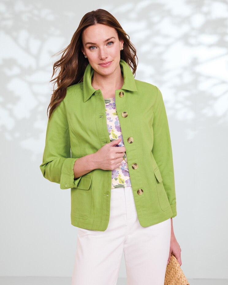 Prima™ Cotton Poppy-Print Scalloped Tee  image number 2