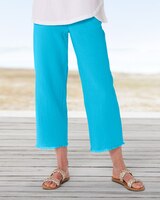 Nantucket Cotton Fringe-Trimmed Cropped Pants thumbnail number 1