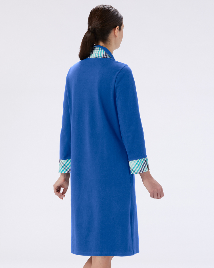 Gingham-Trim Piqué Polo Dress image number 2