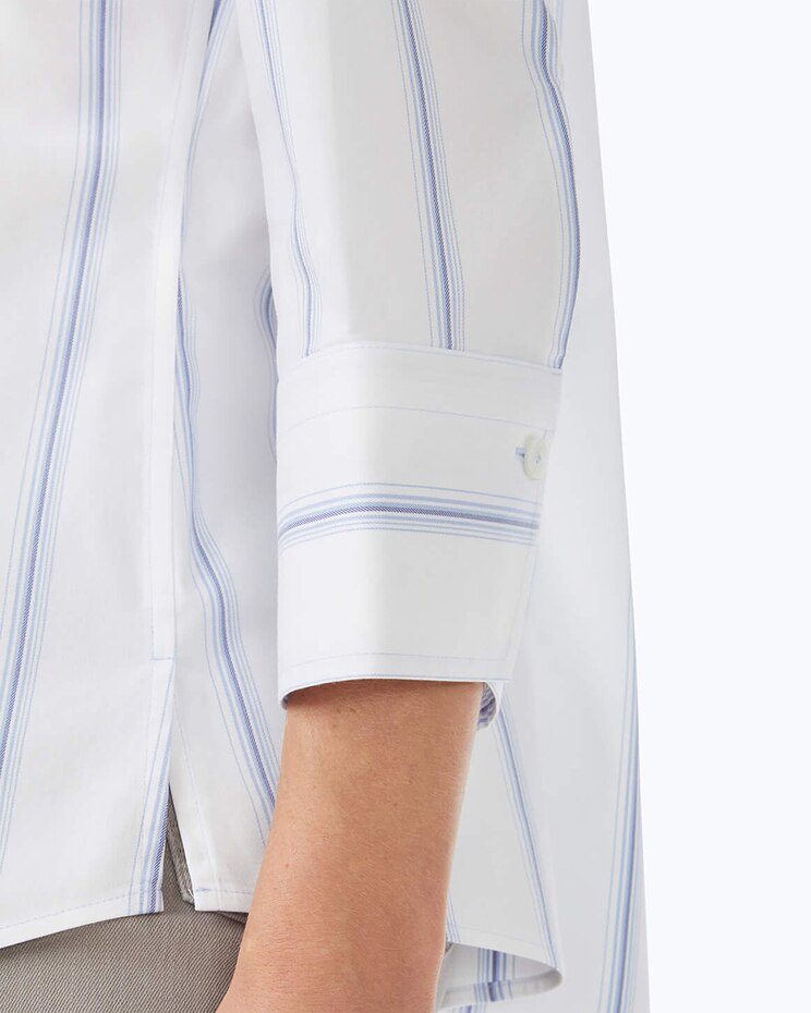 Mary 3/4 Sleeve Stretch Stripe Shirt image number 4