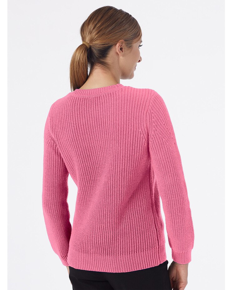 Shaker-Stitch Pullover Sweater image number 2