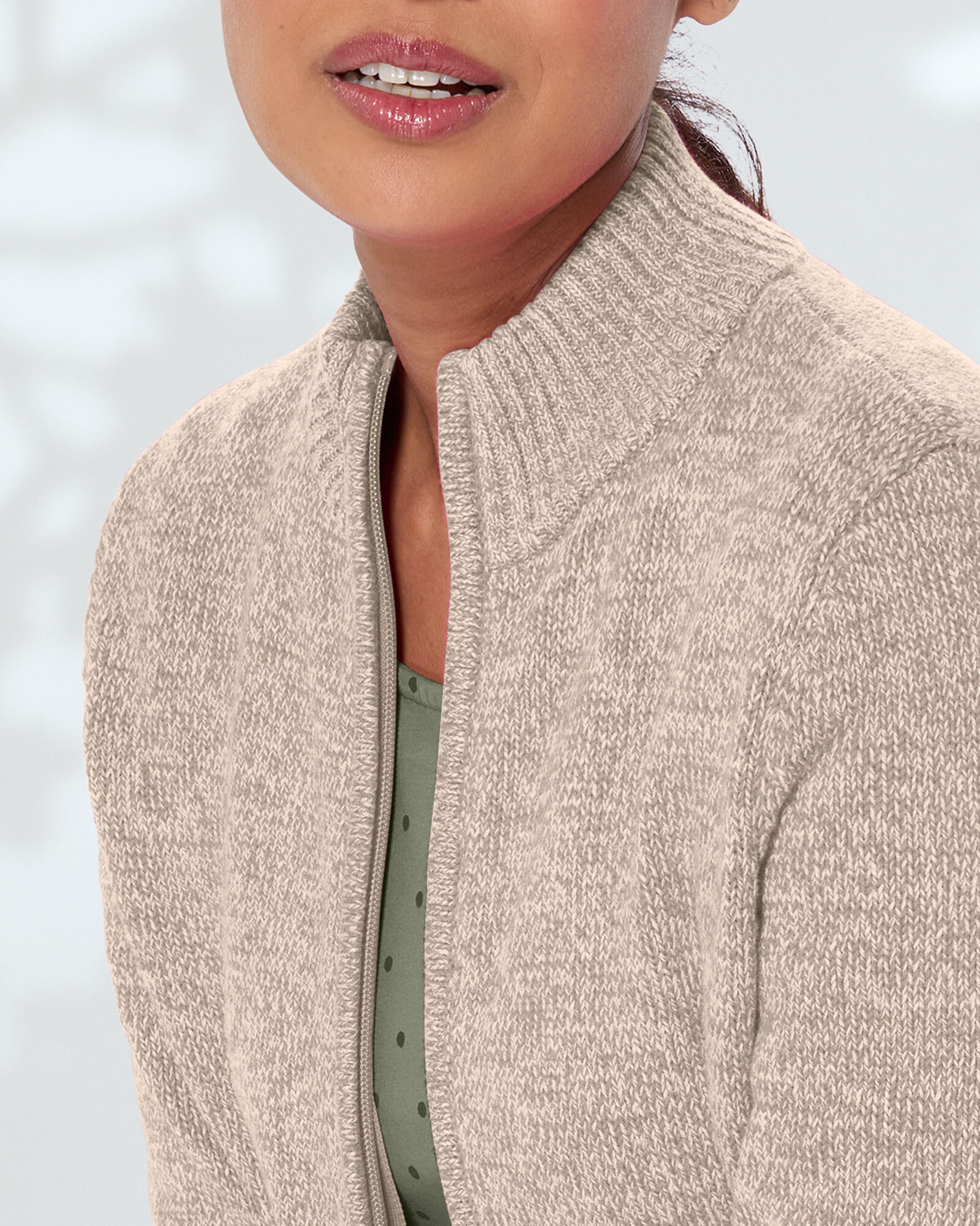 Bayside Cotton Zip-Front Cardigan | Appleseed's