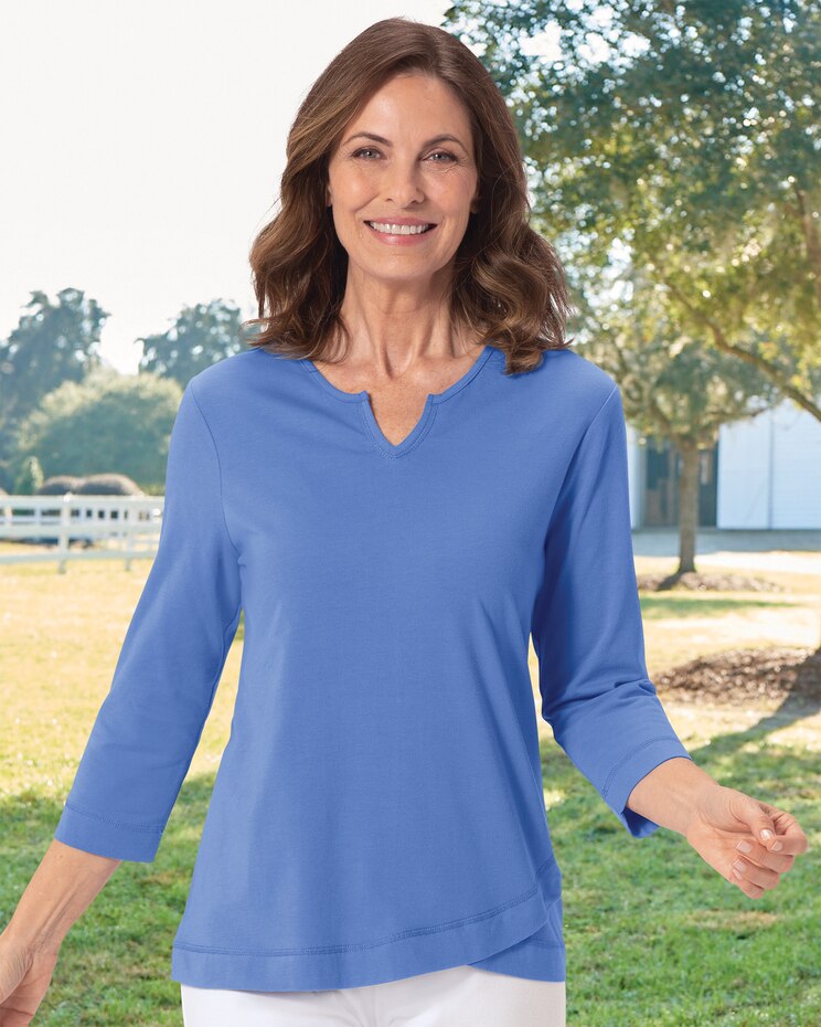Prima™ Cotton Tulip-Hem Tee image number 1