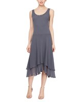S.L. Fashions Sequin Beaded Shoulder Jacket Dress thumbnail number 7