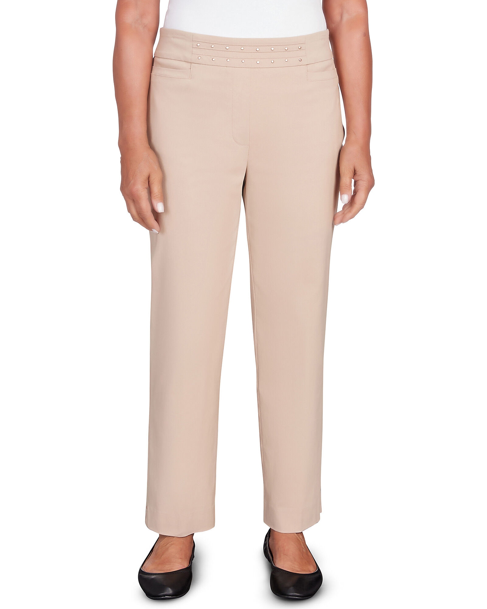 Alfred Dunner Neutral Territory Embellished Waist Average Length Pant Appleseed s