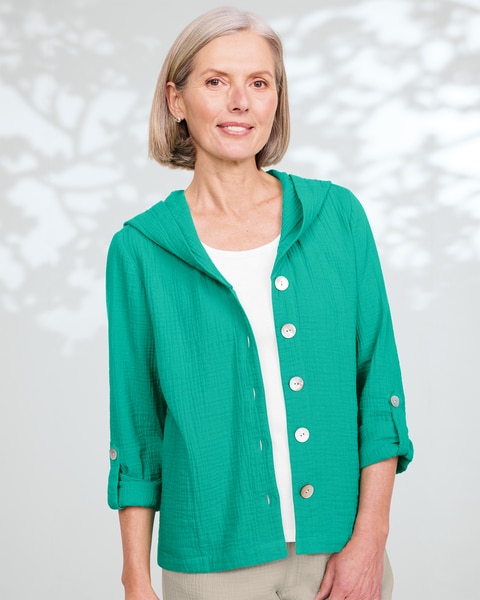 Nantucket Textured-Cotton Hooded Jacket