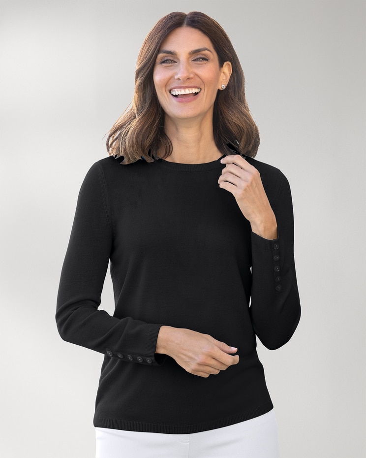 Spindrift™ Long-Sleeve Button-Cuff Sweater image number 1