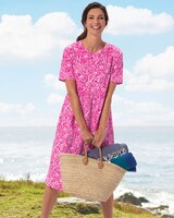 Tropical Floral Boardwalk Knit Weekend Dress thumbnail number 1