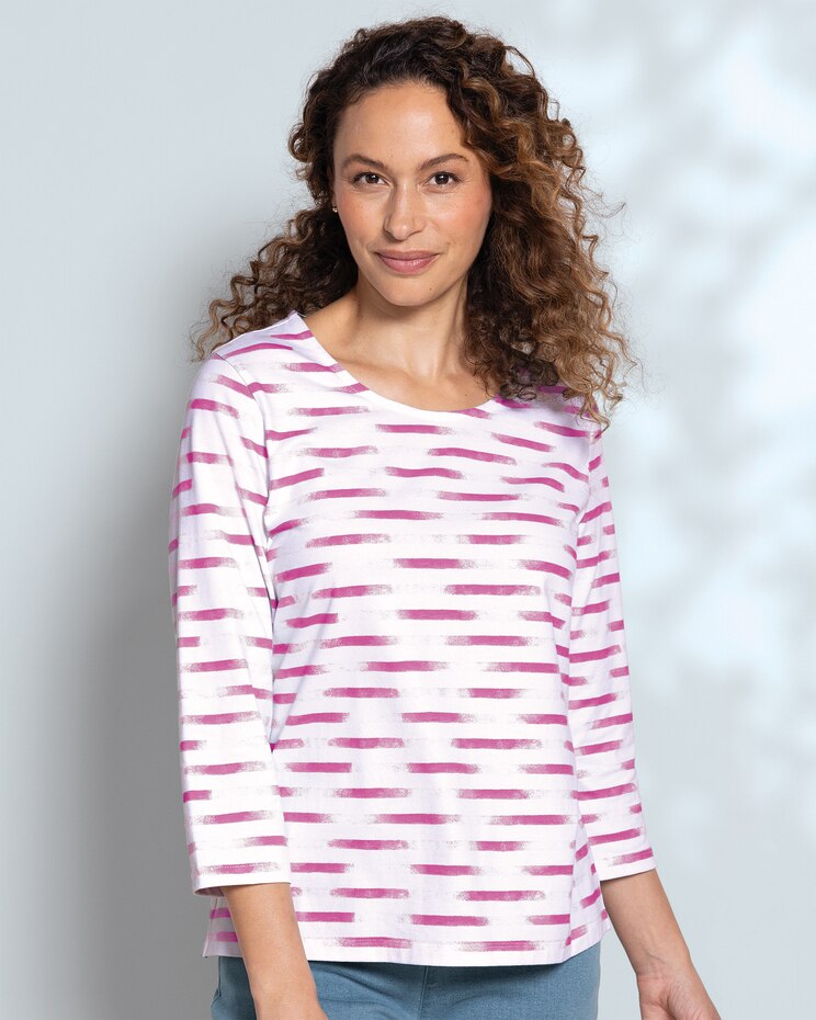Prima™ Cotton Painted-Stripe Tee image number 1