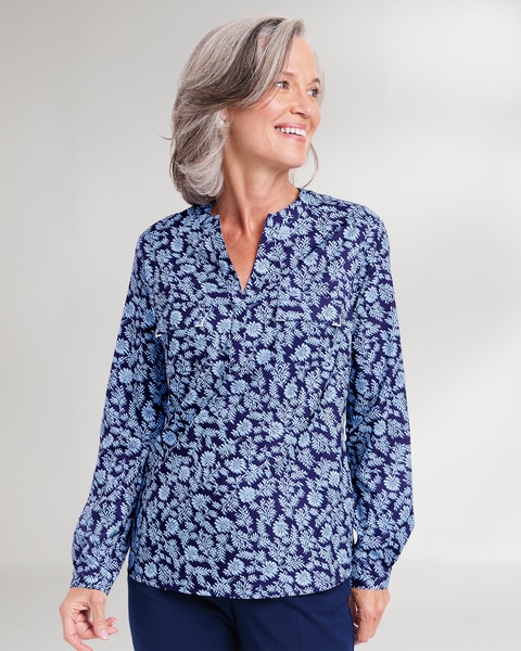 Floral Vines Utility Blouse