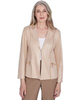 Alfred Dunner® Emerald Isle Shimmer Faux Leather Jacket thumbnail number 1