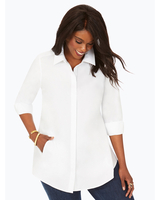 Foxcroft Cici Essential Pinpoint Non-Iron Tunic thumbnail number 5