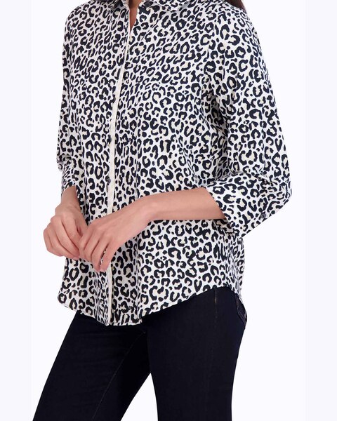 Charlie No Iron Leopard Print Shirt