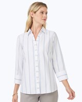 Mary 3/4 Sleeve Stretch Stripe Shirt thumbnail number 1