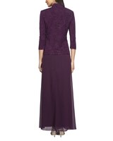 Jacquard Knit Long Jacket Dress  thumbnail number 4