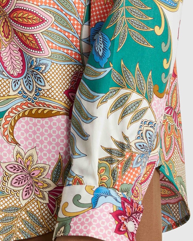 Foxcroft Charlie Jacobean Floral Shirt image number 4