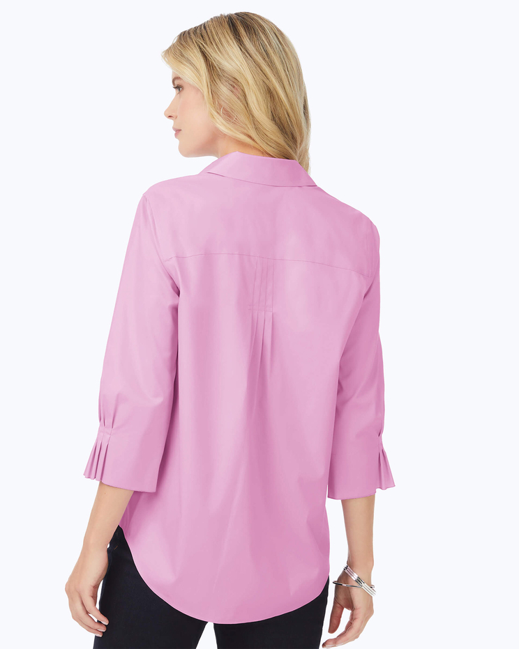 Paulie Elbow Sleeve Solid Stretch Blouse image number 3