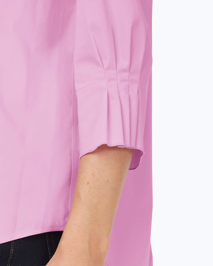 Paulie Elbow Sleeve Solid Stretch Blouse image number 7