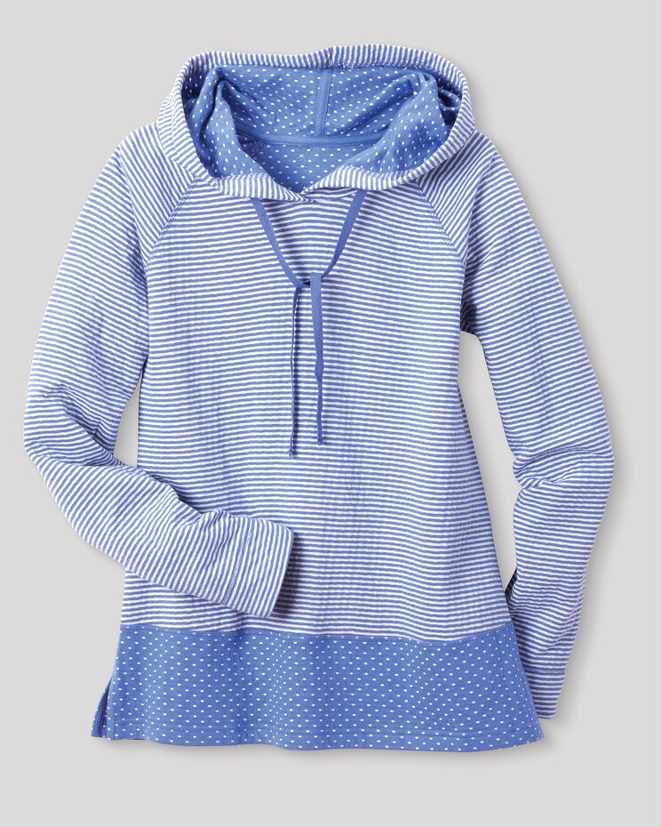Stripe & Dot Knit Hoodie image number 1