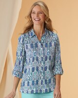 Batik Block Crinkle-Cotton Shirt thumbnail number 1