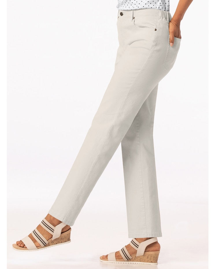 DreamFlex Color Comfort-Waist Classic Straight Leg Jeans image number 3