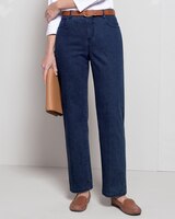 DreamFlex Denim Comfort-Waist Classic Straight Jeans thumbnail number 1