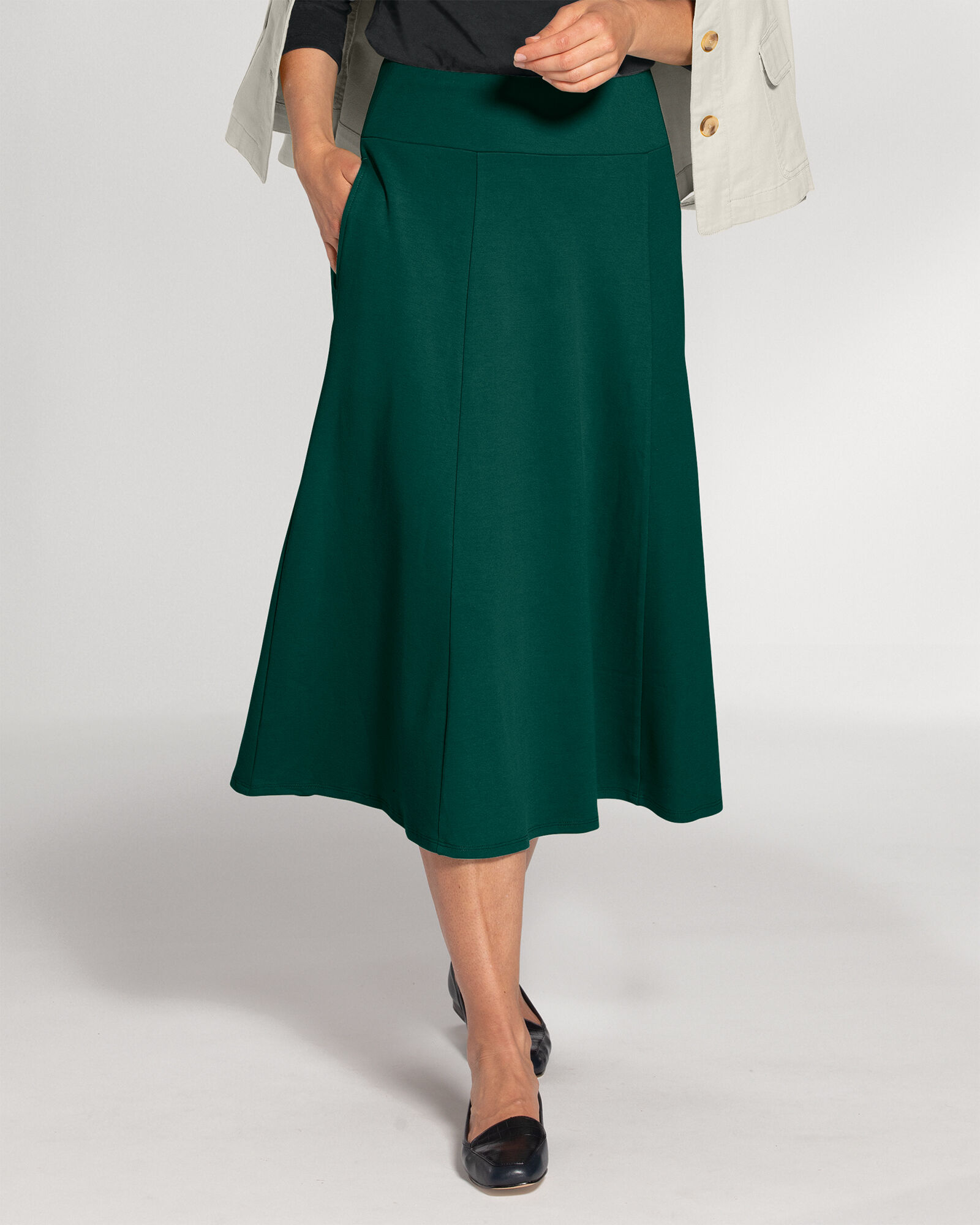 Knee length jersey skirts shop