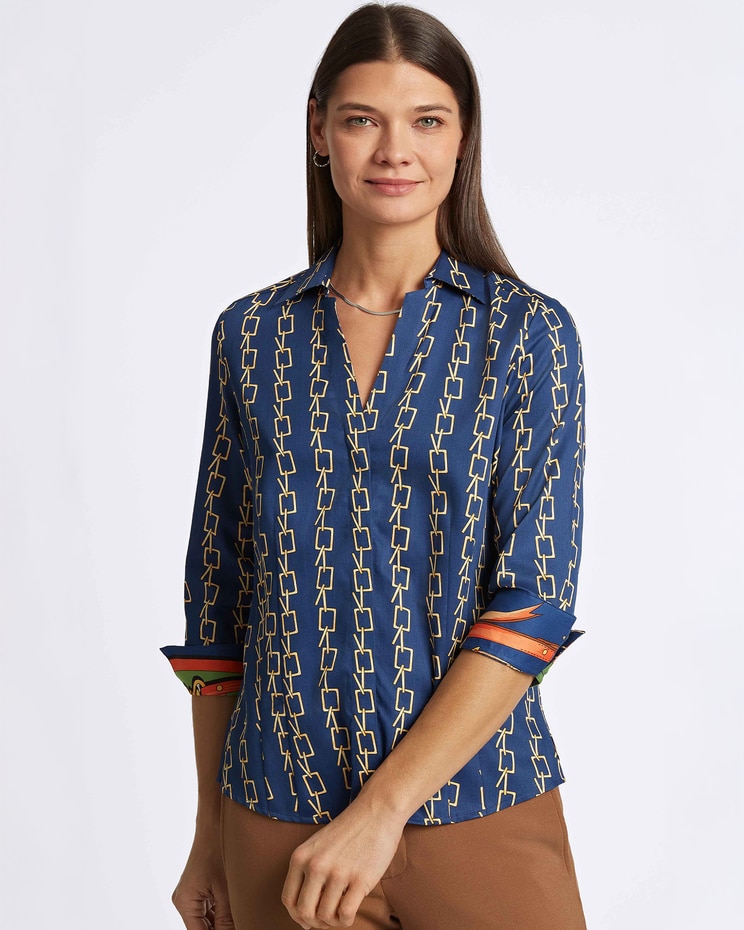 Foxcroft Taylor Chain Stripe Shirt image number 1