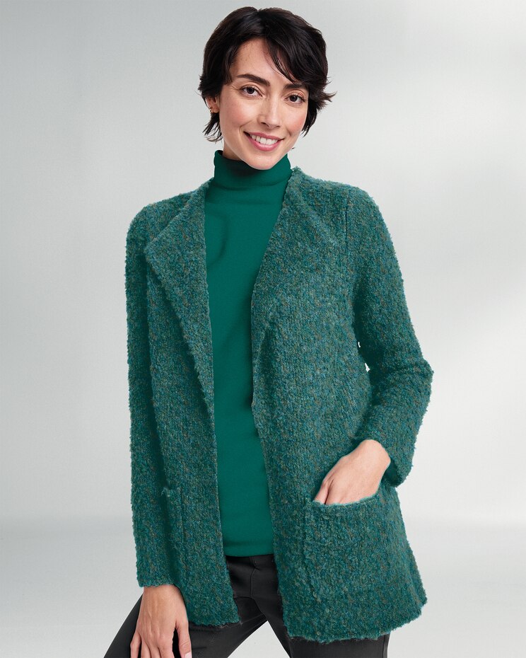Luxe Bouclé Open Cardigan image number 1