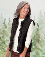 Ruffle-Trim Quilted Vest thumbnail number 1