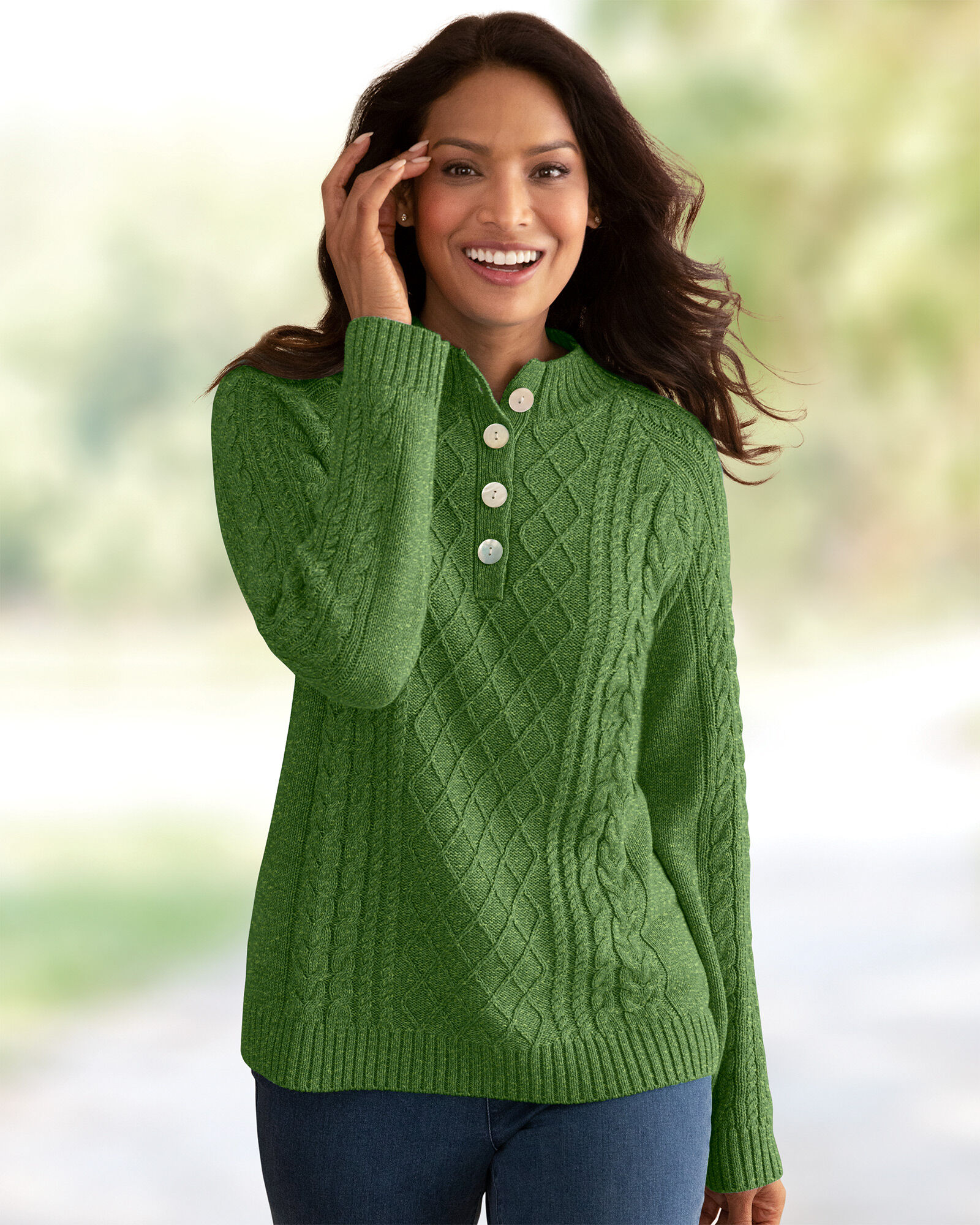 Mock best sale neck henley