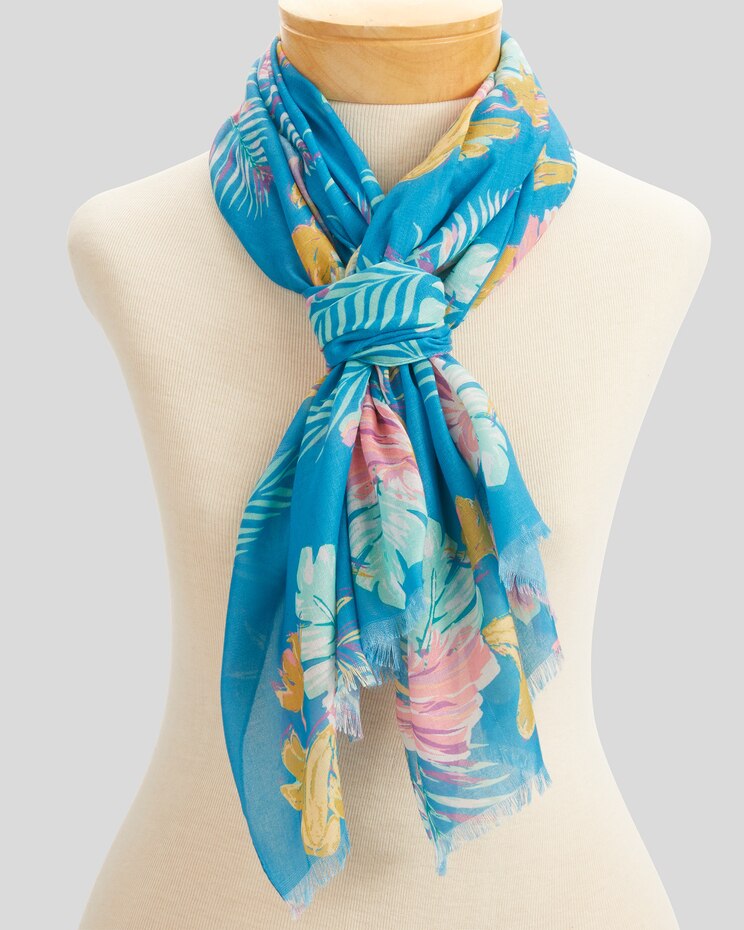 Tropical Palm Oblong Scarf image number 1
